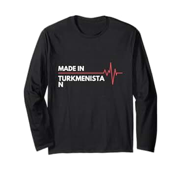Amazon | 生産地:トルクメニスタン製 長袖Tシャツ | Tシャツ